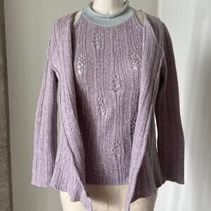 Vtg Emporio Armani Knit Cardigan and Turtleneck Set Sz XS